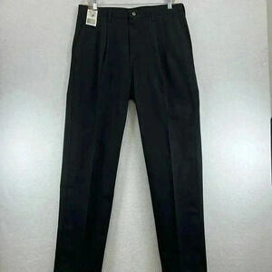 Timber Creek by Wrangler Men’s Pleated Pants 34 x 38 Black Cotton NWT